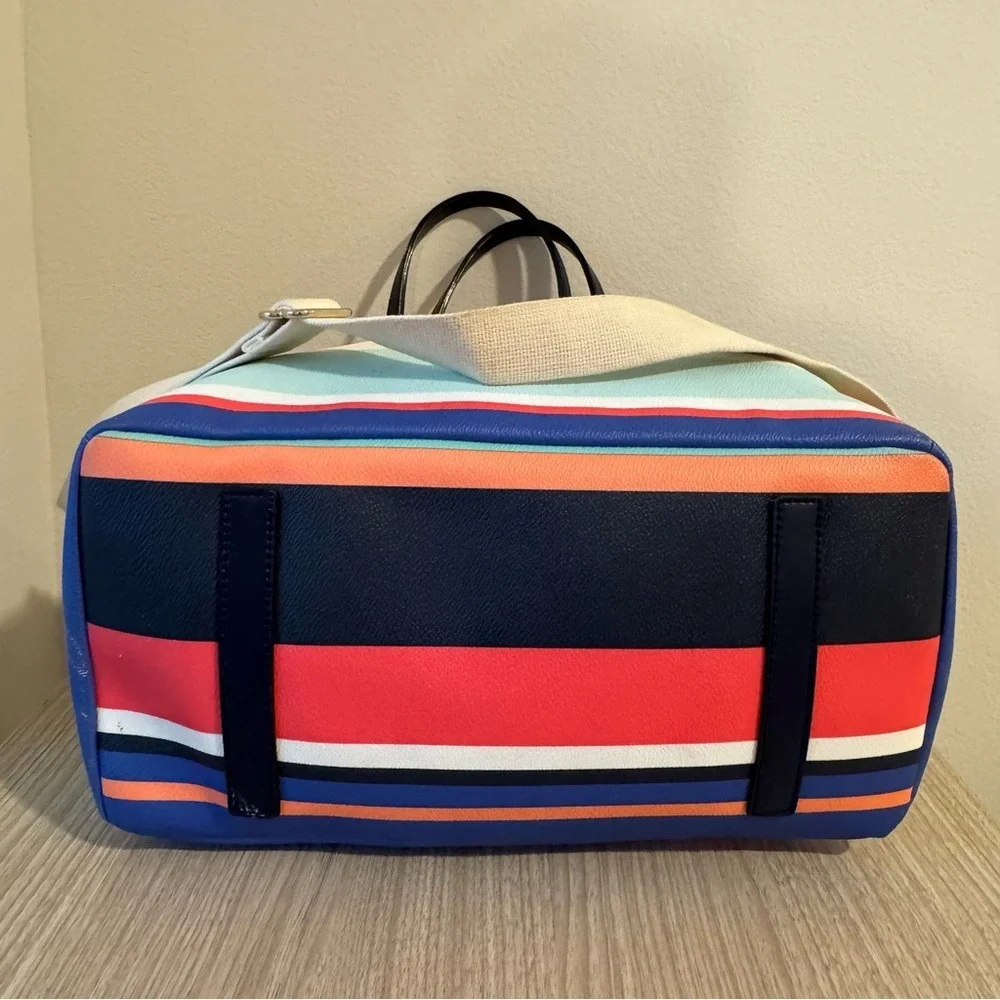 Kate Spade Laurel Way Striped Beach Tote Shoulder Baby Diaper Bag  Multicolor